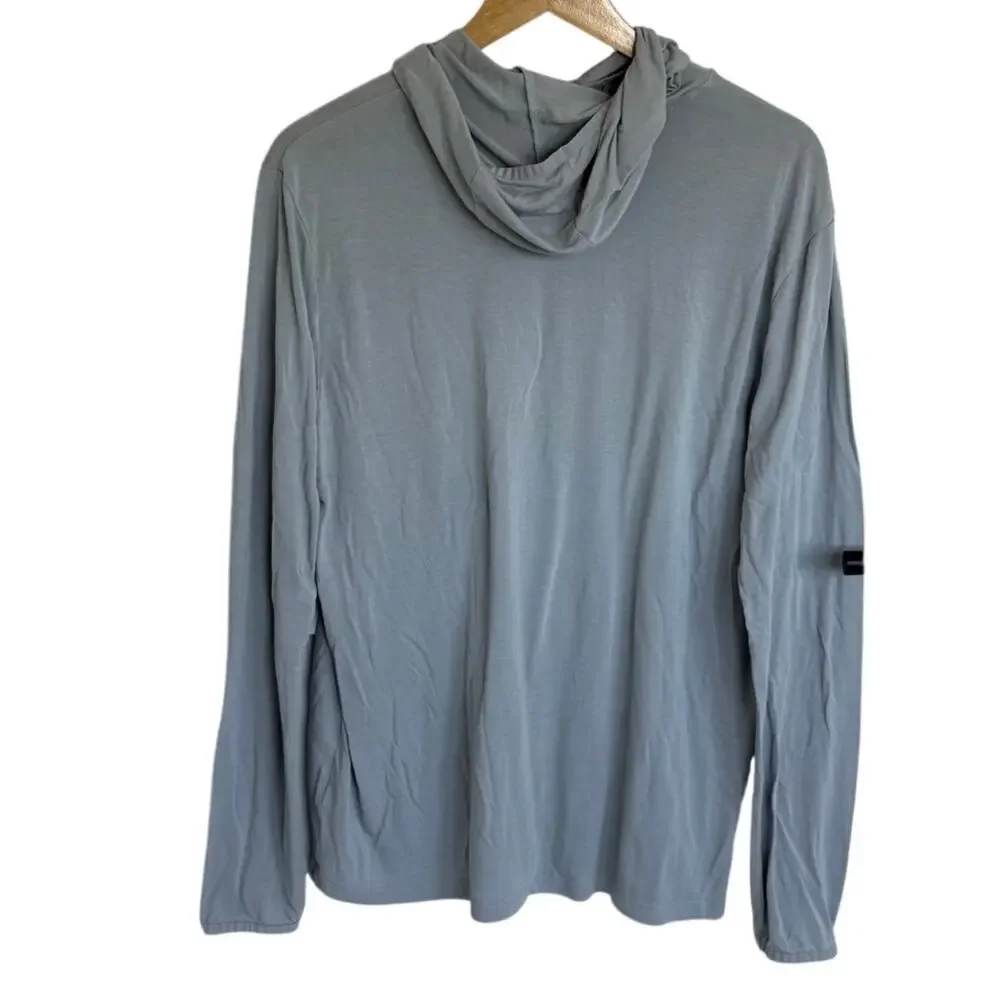 Free Fly Bamboo Lightweight Hoodie Men's Slate Long Sleeve Size L